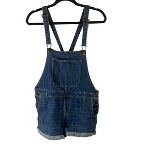 Old Navy Shortalls Cross Back Rolled Cuffs sz M